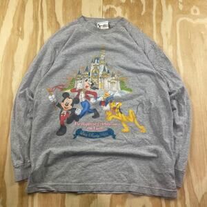 Vintage 90s Walt Disney World Long Sleeve T-Shirt – Grey – Men’s M/L